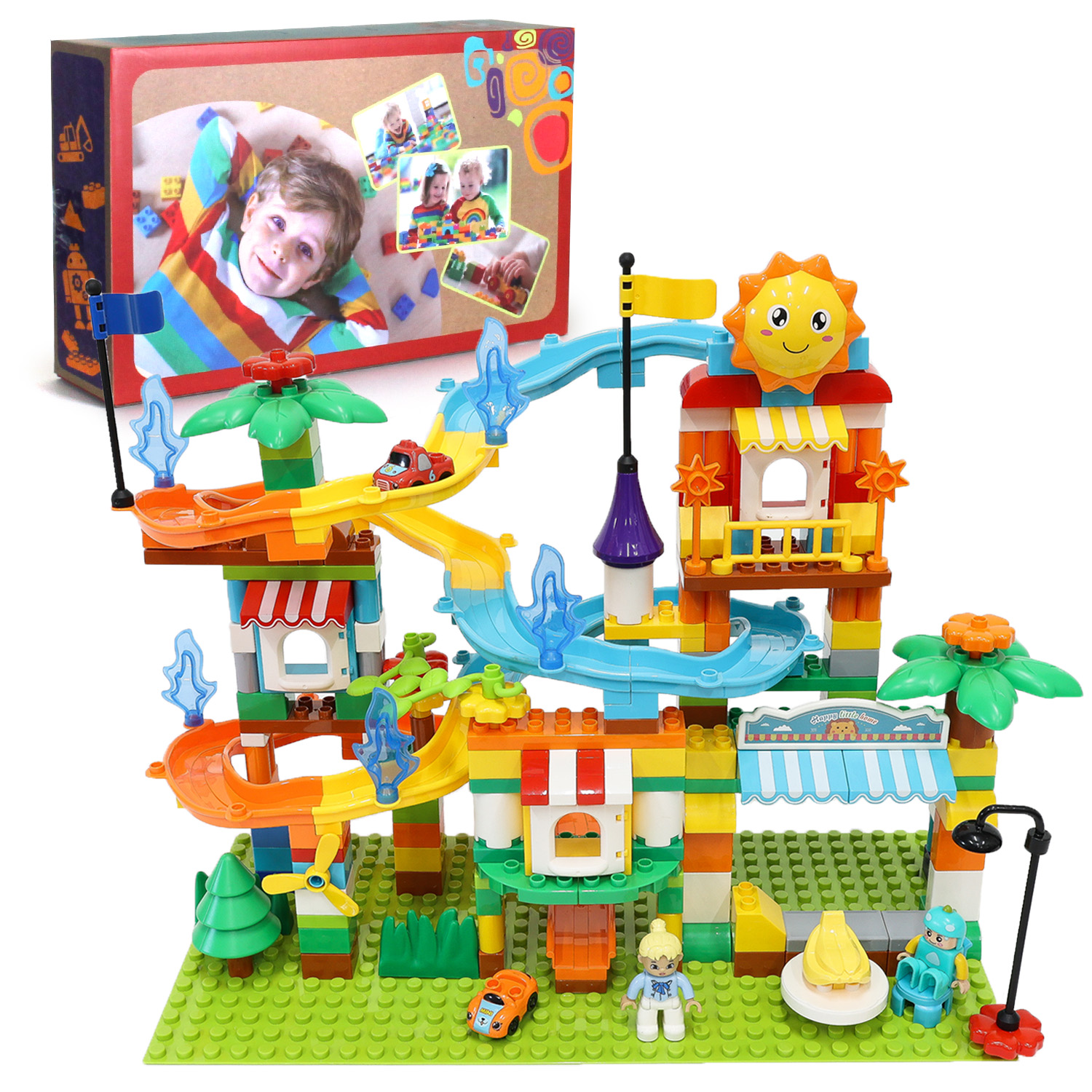 知育ブロック 211ピース デュプロ LEGO レゴ ブロック おもちゃ 追加ブロック 滑り台 おもちゃ 男の子 女の子 送料無料 室内遊び おうち遊び