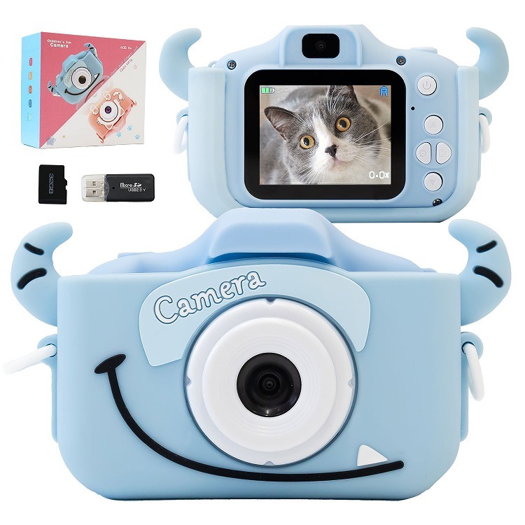 特価❗️64GB 子供用　カメラ キッズカメラ　トイカメラ USB ゲーム　ブルー