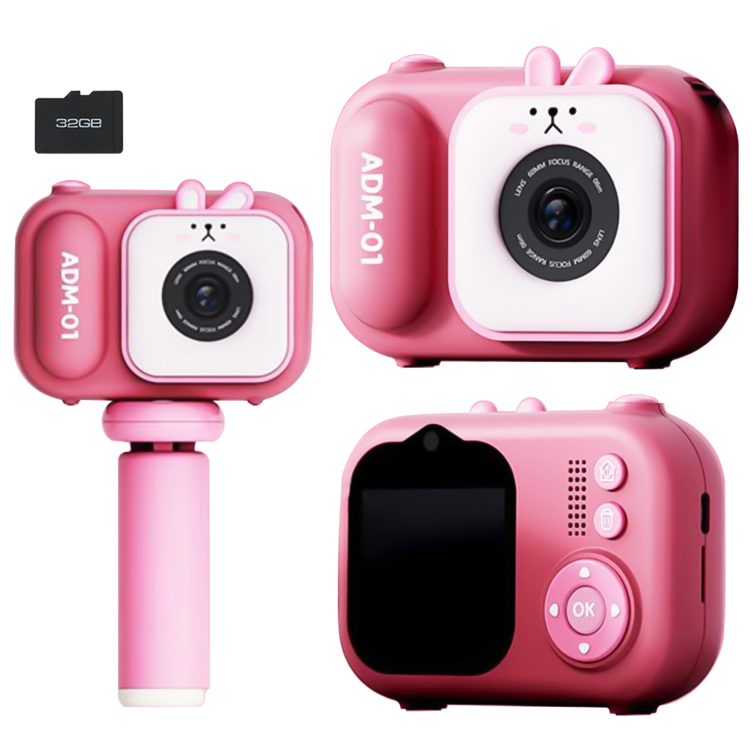 キッズデジカメ デジタルカメラ ビデオカメラ 三脚 SDカード付 32G