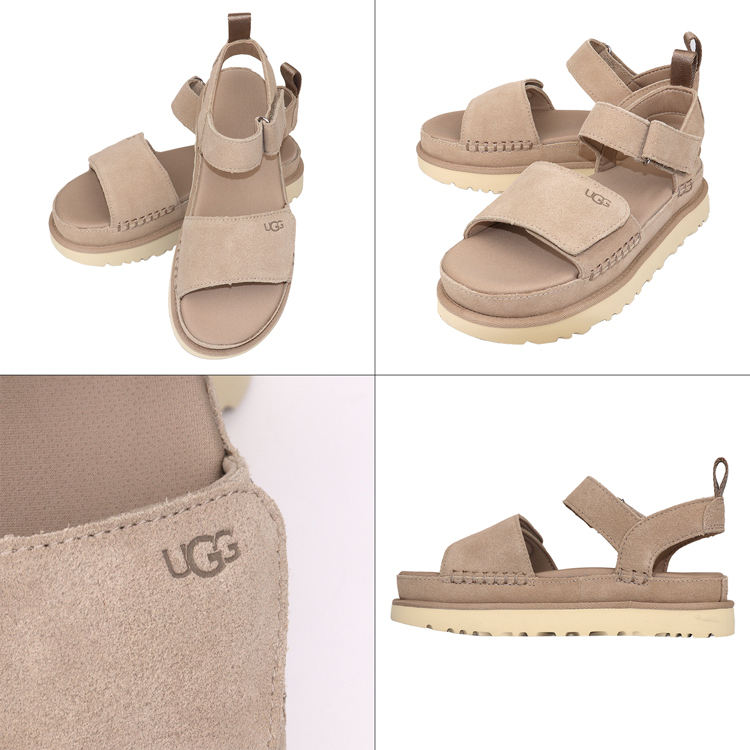 【UGG 】Goldenstar 厚底 ★ ロゴ スエード レザー サンダル 楽天市場】アグ サンダル UGG ウィメンズ GoldenStar ゴールデン