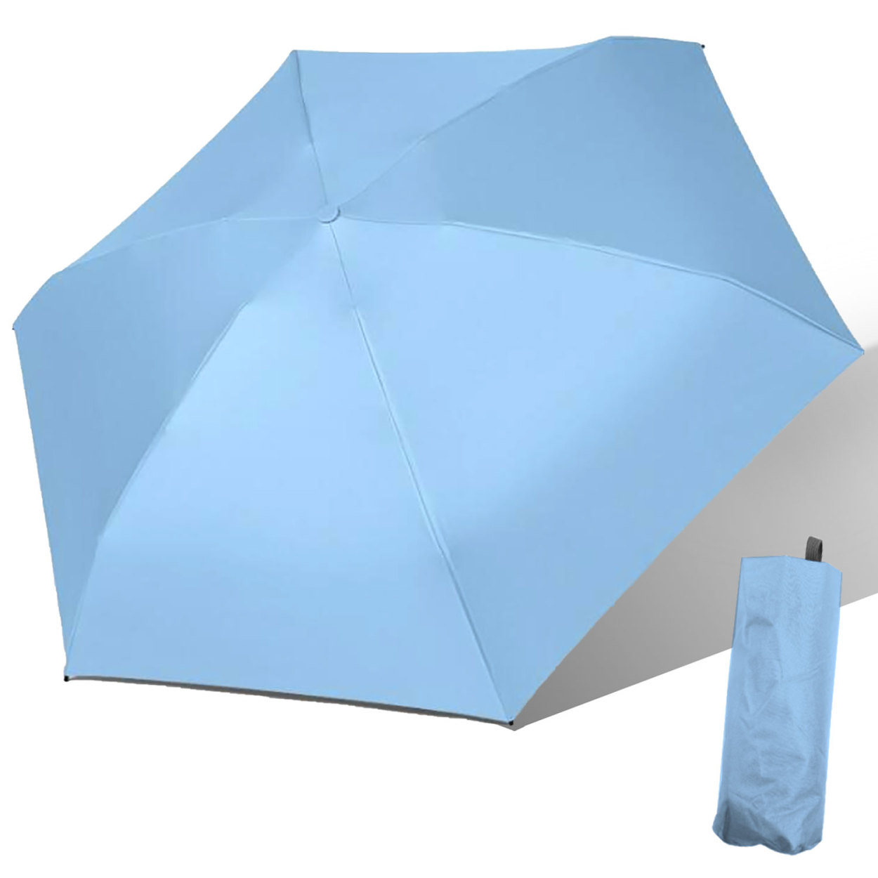 折りたたみ傘 晴雨兼用 UVカット 日傘 完全遮光 遮光率 100% 軽量 コンパクト 220g ケ...