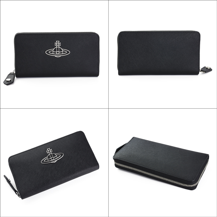 新品 Vivienne Westwood ブラック長財布 内装ヴィヴィアン調 Vivienne Westwood（ヴィヴィアンウエストウッド） SAFFIANO THIN LINE