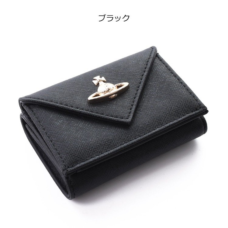 新品 Vivienne Westwood黒 ブラック 銀色オーブ 三つ折り財布 Vivienne Westwood（ヴィヴィアンウエストウッド） 【並行輸入品