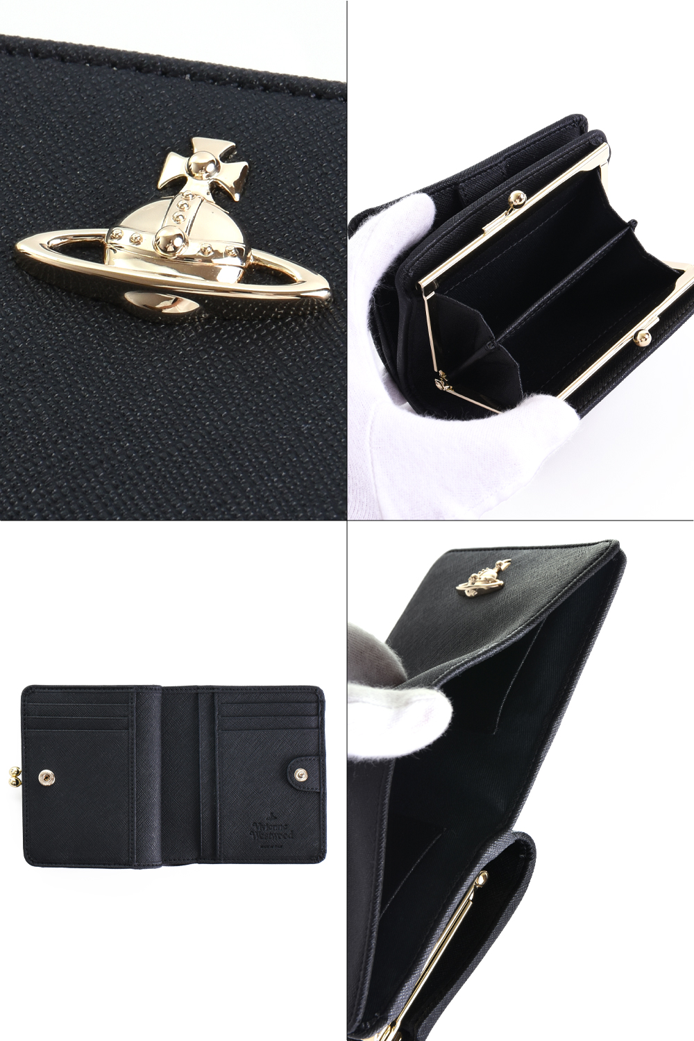 Vivienne Westwood ヴィヴィアンウエストウッド SAFFIANO PLAIN 口金二