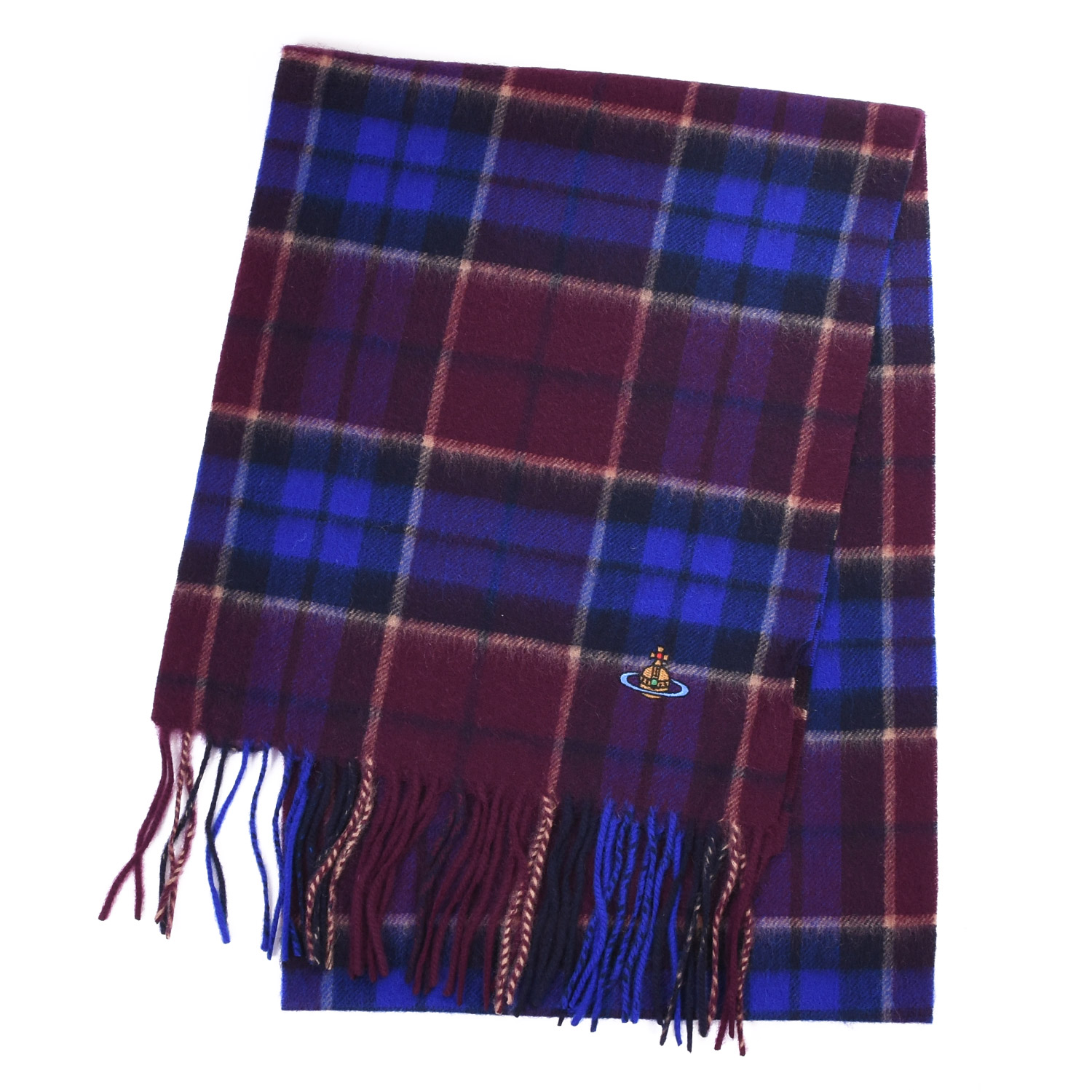 ヴィヴィアンウエストウッド Vivienne Westwood マフラー スカーフ ストール TARTAN カシミヤ ウォッシャブル チェック ロゴ  大判 高校生 プレゼント ギフト