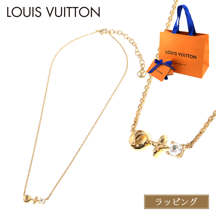 【純正ラッピング済】ルイ ヴィトン Luis Vuitton ネックレス・ベビールイ モノグラム フラワー M01614 プレゼント