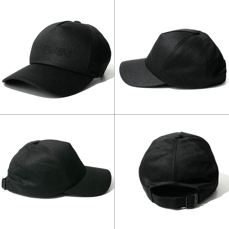 （試着のみ）サンローランパリ　ロゴキャップ　ブラック　57 試着のみ）サンローランパリ ロゴキャップ ブラック 57