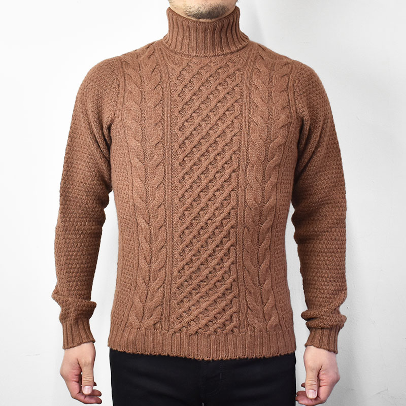 Drumohr ドルモア 4G Middle turtle neck cable knit D4W124 4ゲージ