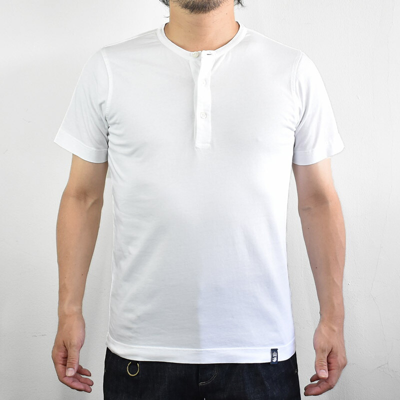 Drumohr ドルモア Cotton100% henryneck shortsleeve T-shirt DTJF220