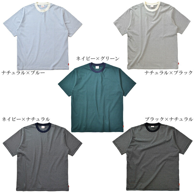 Tシャツ・カットソー Other Knit Border Short Sleeve T Shirt (3color) hea-22ss-51013-08.jpg