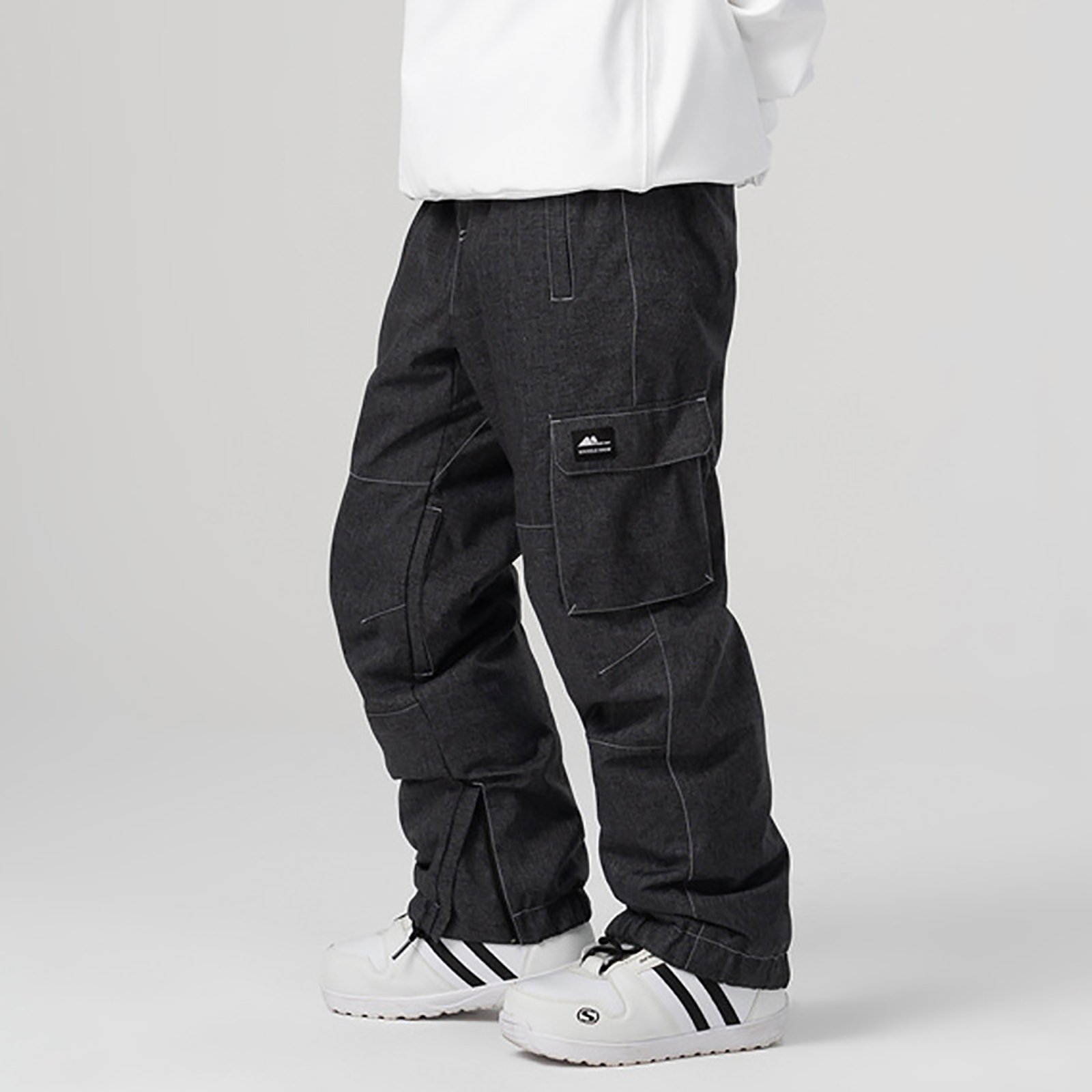 新品未使用　スノーボードパンツ　メンズ レディース　デニム柄　スキーウェア 722737898536_04.jpg