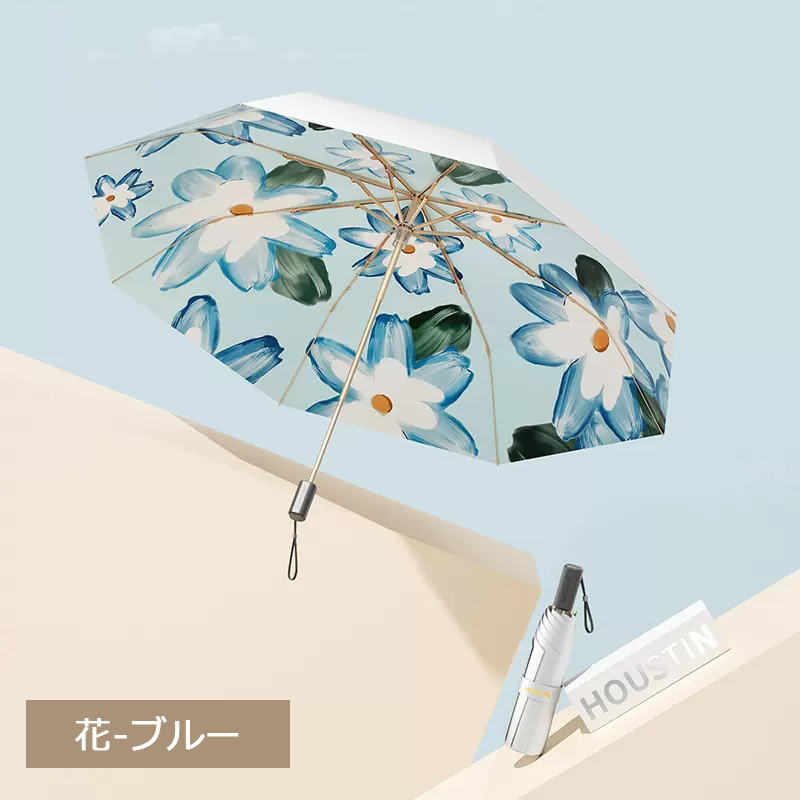 折りたたみ傘  晴雨兼用傘  花柄 UVカット99.99％以上 遮光99％以上 晴雨兼用 日傘 完全...