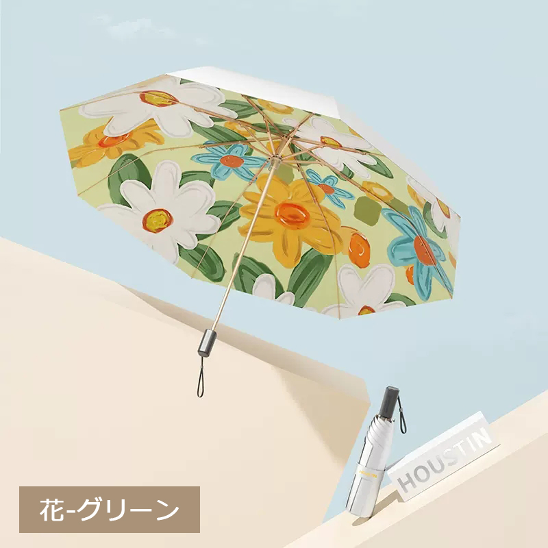 折りたたみ傘  晴雨兼用傘  花柄 UVカット99.99％以上 遮光99％以上 晴雨兼用 日傘 完全...