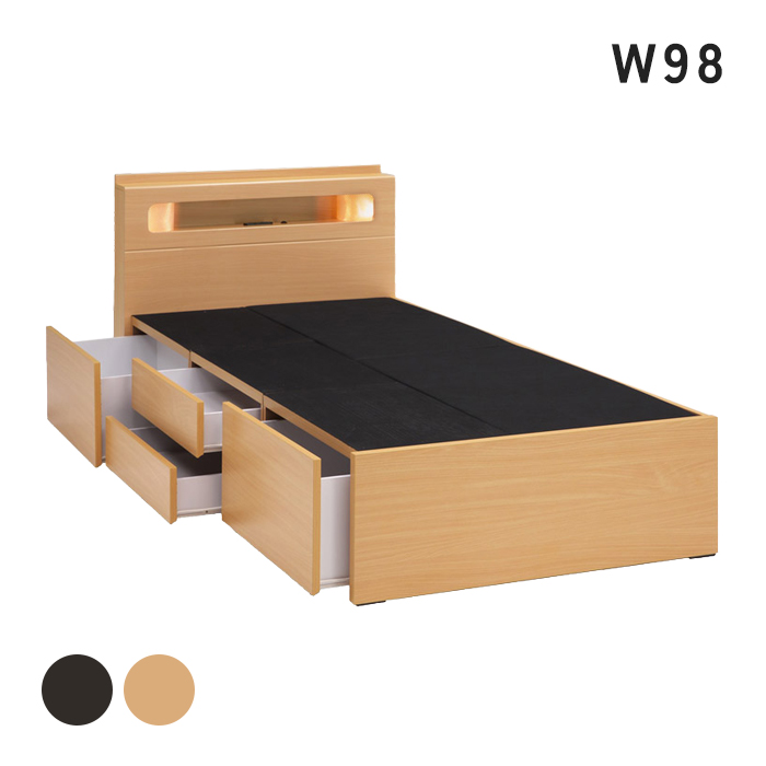 シングルベッド 北欧 シンプル シングルベット ウッドベッド 引出し