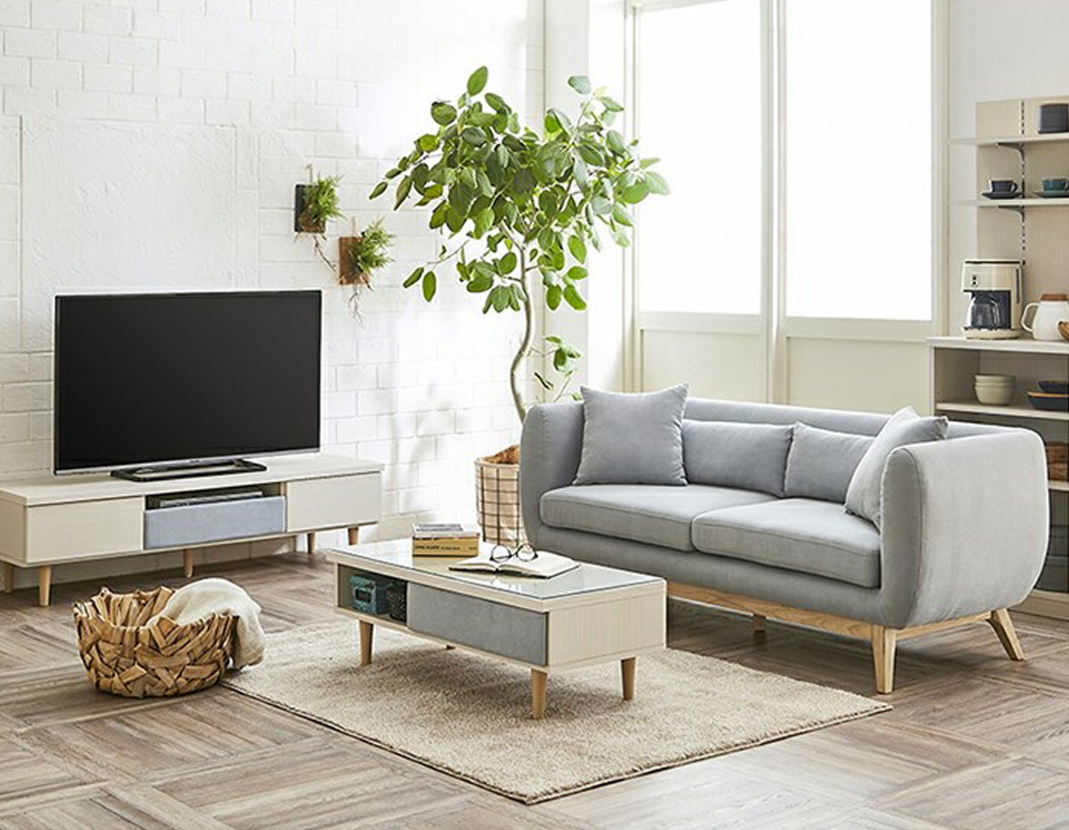 セミダブルベッドフレーム ファブリックベッド セミダブル 北欧風 新