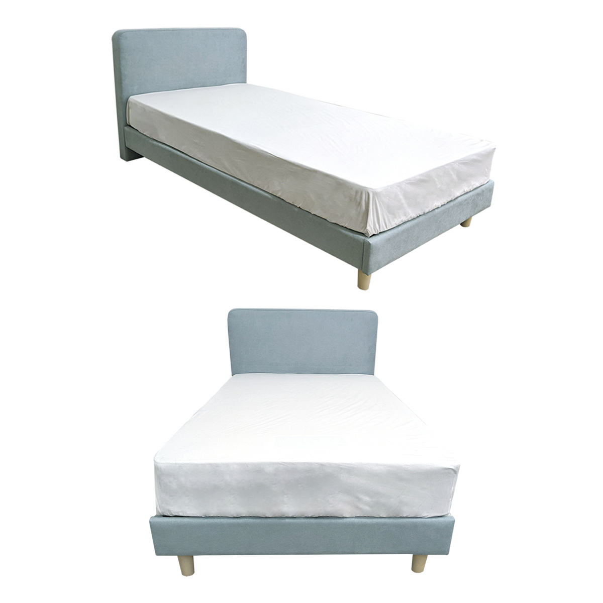 セミダブルベッドフレーム ファブリックベッド セミダブル 北欧風 新