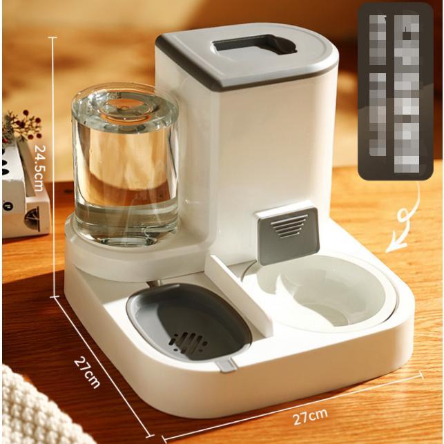 給餌器 給水器 ペット 猫用 多頭飼い 新作 猫 犬 自動給水器 餌やり機 給餌器 取り外し可能 ネコ イヌ 2匹用 ペットフィーダー 餌やり器 清潔便利 大容量 |  | 06