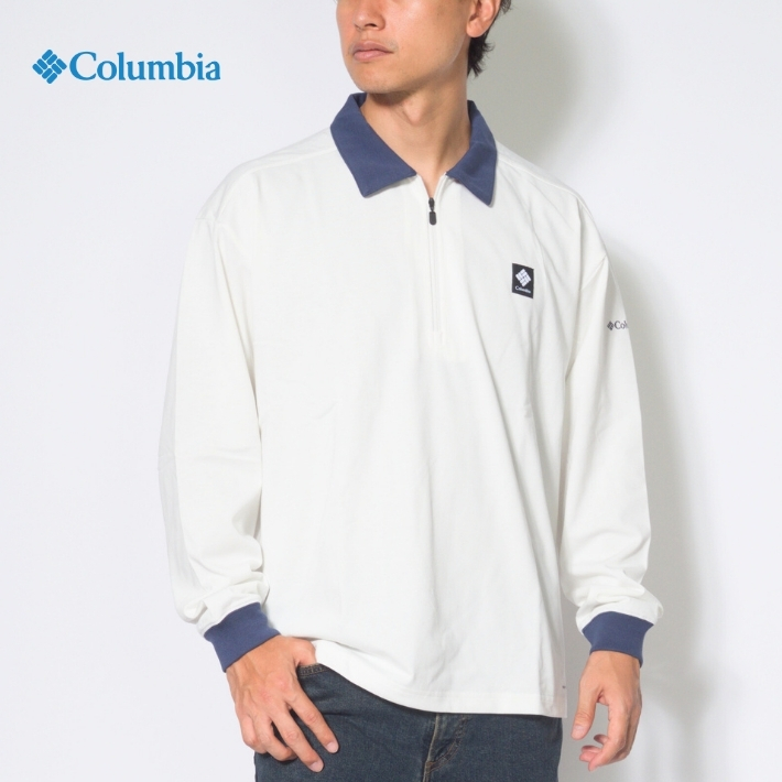 Columbia（コロンビア） ポロシャツ 長袖 ハーフジップ 吸湿速乾