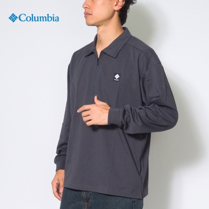 Columbia（コロンビア） ポロシャツ 長袖 ハーフジップ 吸湿速乾