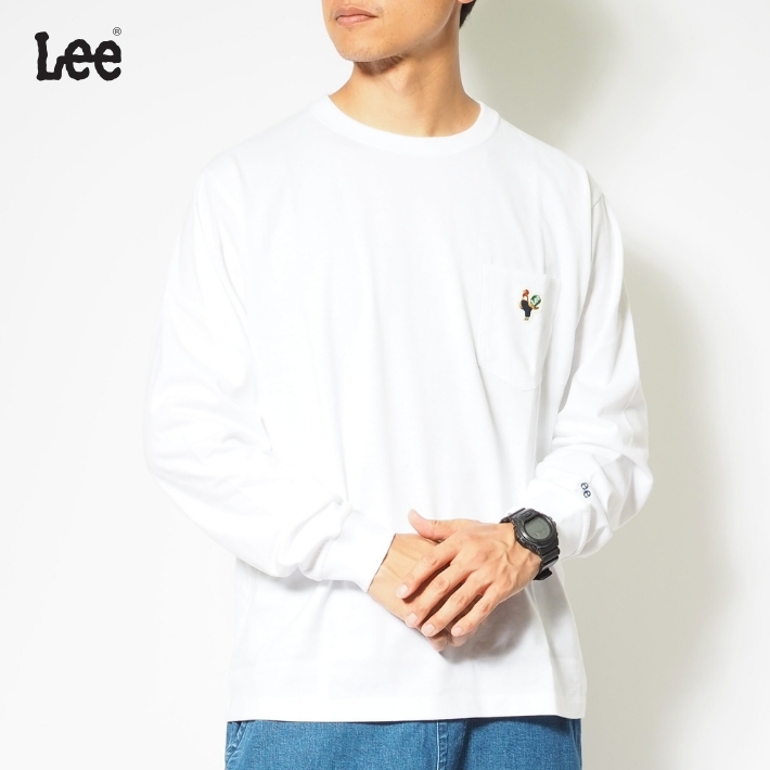 Lee（リー） ロンT 長袖 ポケット付き ワンポイント ニワトリ (LT3208