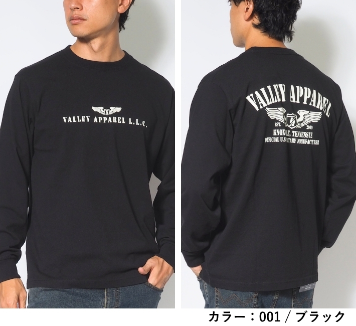 VALLEY APPAREL（バレイアパレル） ロンT 長袖 WINGマーク (VC0008