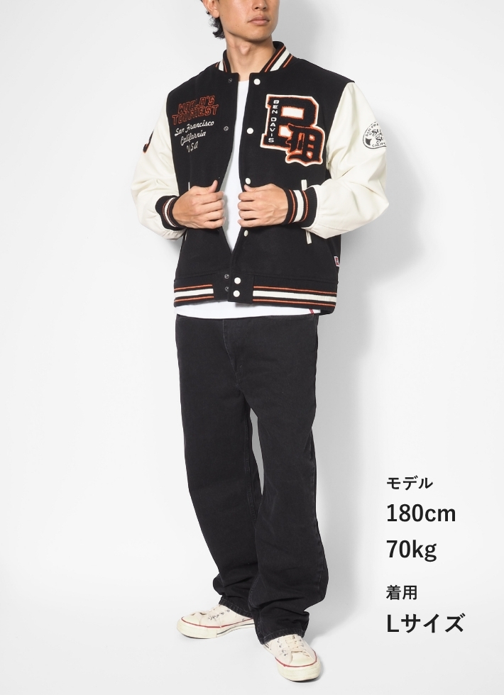 BEN DAVIS（ベンデイビス） セール スタジャン 中綿 切替 フェイク