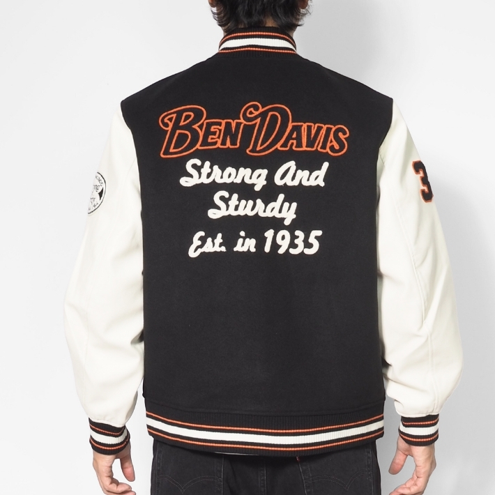 BEN DAVIS（ベンデイビス） スタジャン 中綿 切替 フェイクレザー BD
