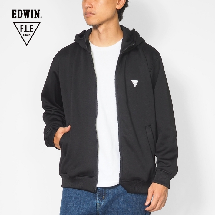 F.L.E セール EDWIN エドウィン FLE ジップアップ パーカー フーディ