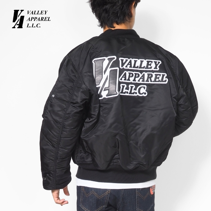 VALLEY APPAREL（バレイアパレル） MA-1 フライトジャケット ロゴ V.A.