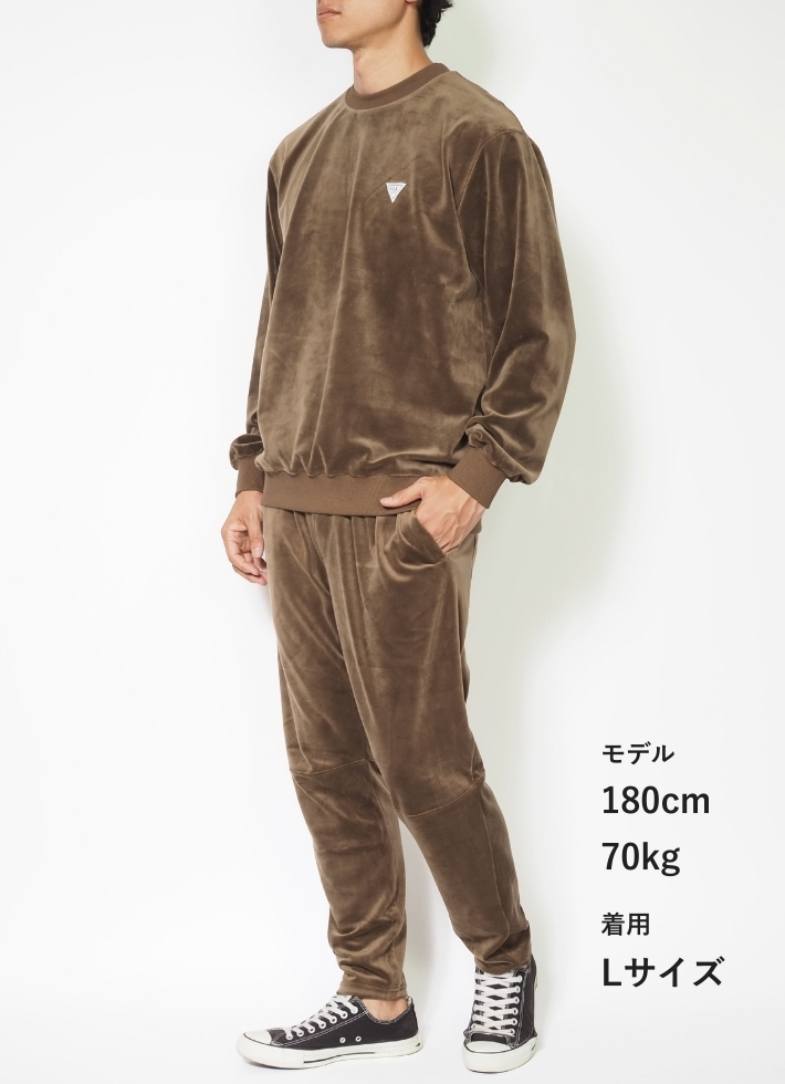 F.L.E EDWIN エドウィン FLE セットアップ メンズ ベロア 秋冬 上下