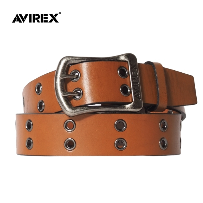 AVIREX（アヴィレックス） アビレックス レザーベルト 牛革 ハトメ