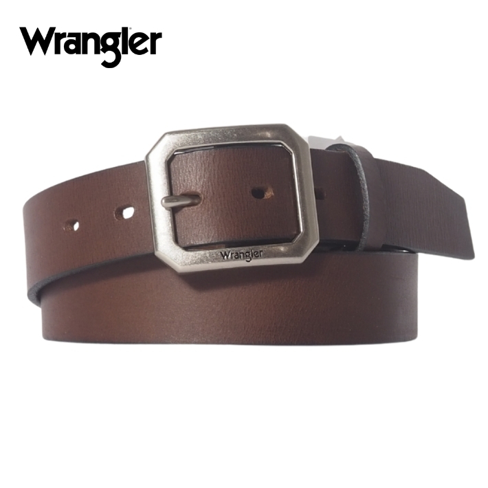 Wrangler（ラングラー） レザーベルト 牛革 日本製 ロゴ ギャリソン