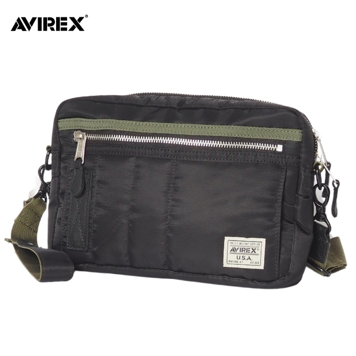 黒 ナイロン メッセンジャーバッグ　AVIREX 黒 ナイロン メッセンジャーバッグ AVIREX アヴィレックス