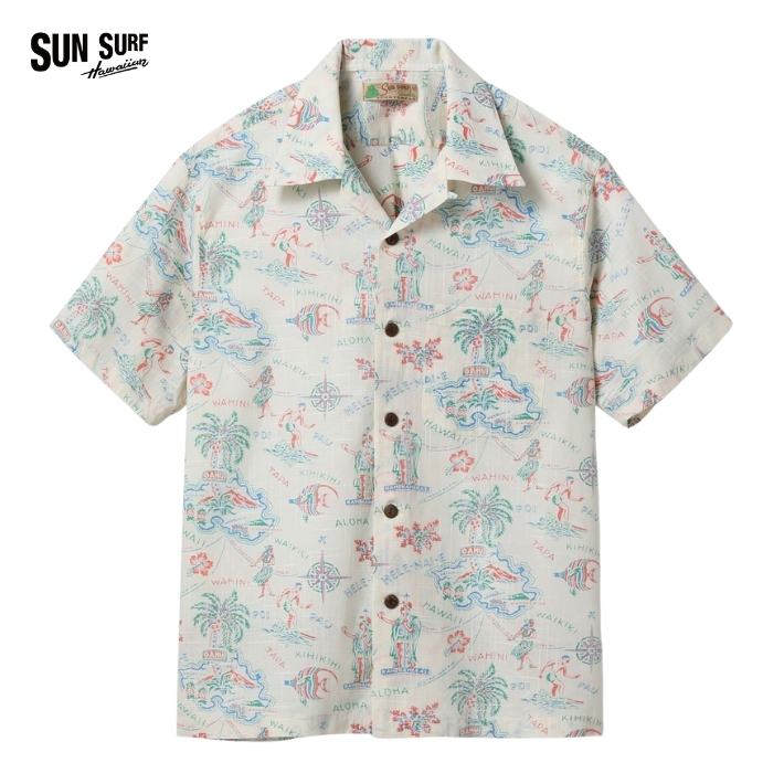 SUN SURF サンサーフ アロハシャツ 開襟シャツ 日本製 ヘレマイエ