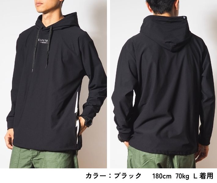ELECTRIC フード付きパーカー 黒 24-25 ELECTRIC エレクトリック パーカー フード ICON LOGO HOOD