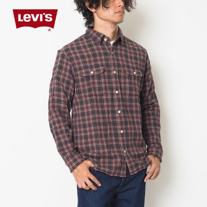 Levi's（リーバイス） LEVIS チェックシャツ 長袖 綿100% (19573