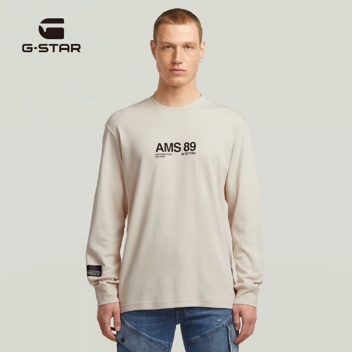 G-STAR RAW G-STAR ジースター ロンT 長袖 プリント AMS89 (D26867 