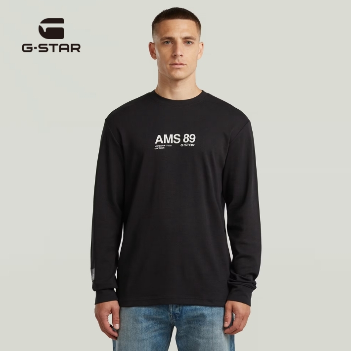 G-STAR RAW G-STAR ジースター ロンT 長袖 プリント AMS89 (D26867 