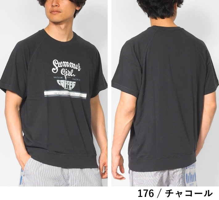 Lee（リー） Tシャツ 半袖 スウェット ロゴ プリント 裏毛 (LT3240