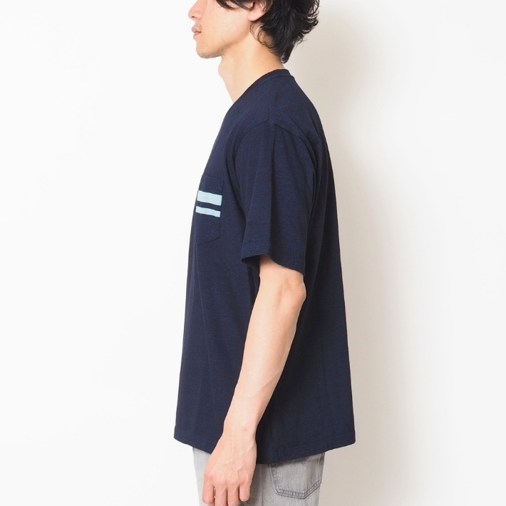 桃太郎ジーンズ（MOMOTARO JEANS） Tシャツ 半袖 ポケット 二本線 日本