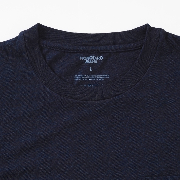 桃太郎ジーンズ（MOMOTARO JEANS） Tシャツ 半袖 ポケット 二本線 日本