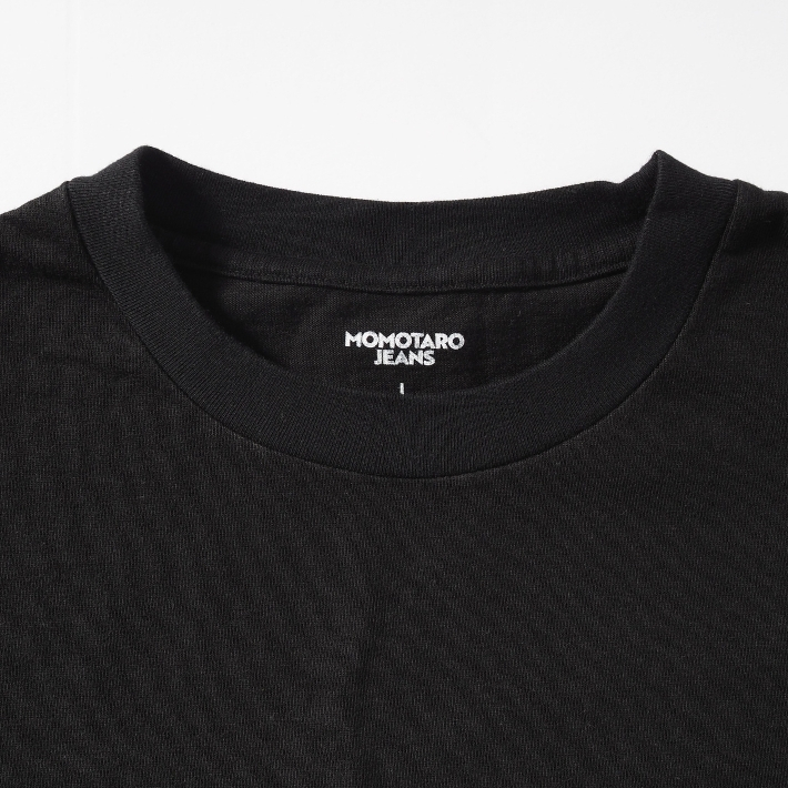 桃太郎ジーンズ（MOMOTARO JEANS） Tシャツ 半袖 袖プリント二本線