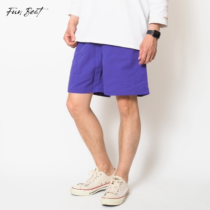 ショートパンツ メンズ 短め 膝上 ナイロン バギーショーツ 防水 Fun