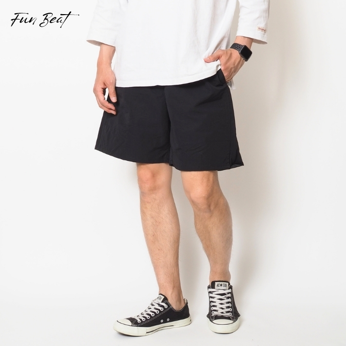 ショートパンツ メンズ 短め 膝上 ナイロン バギーショーツ 防水 Fun