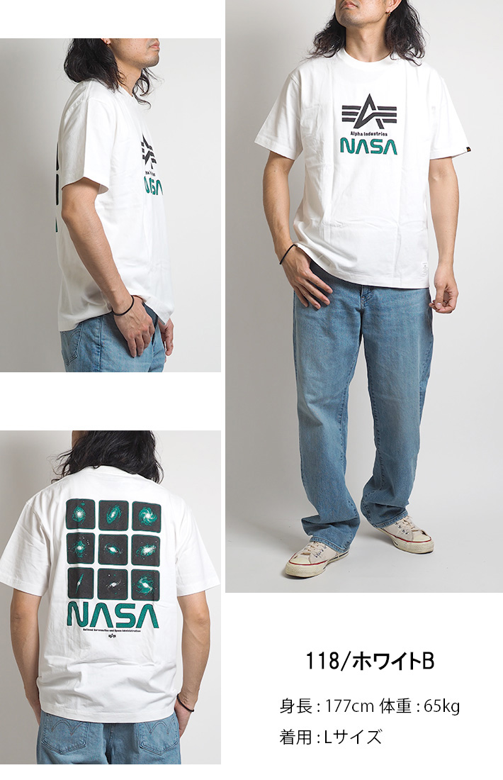 ALPHA INDUSTRIES★メンズ 半袖 NASA クルーネック ロゴ Tシャツ ALPHA INDUSTRIES☆メンズ 半袖 NASA クルーネック ロゴ Tシャツ