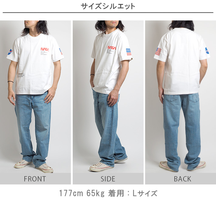 ALPHA INDUSTRIES★メンズ 半袖 NASA クルーネック ロゴ Tシャツ ALPHA INDUSTRIES☆メンズ 半袖 NASA クルーネック ロゴ Tシャツ