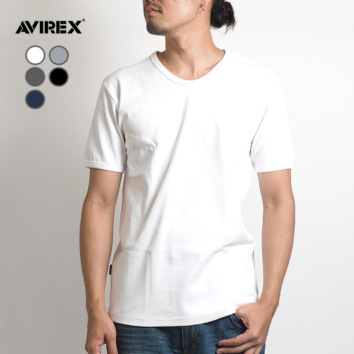 AVIREX アビレックス デイリー Tシャツ 半袖 Vネック リブ 無地 (783-4934008/6143501) メンズファッション ブランド アヴィレックス｜ms-sanshin｜02