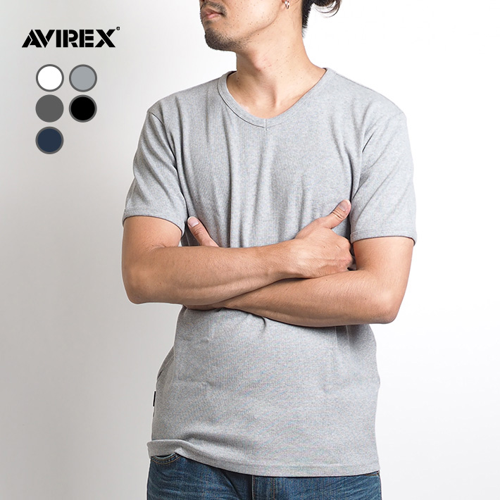 AVIREX アビレックス デイリー Tシャツ 半袖 Vネック リブ 無地 (783-4934008/6143501) メンズファッション ブランド アヴィレックス｜ms-sanshin｜03