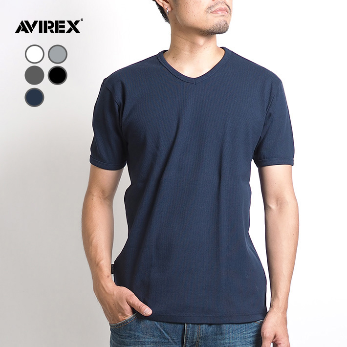 AVIREX アビレックス デイリー Tシャツ 半袖 Vネック リブ 無地 (783-4934008/6143501) メンズファッション ブランド アヴィレックス｜ms-sanshin｜05