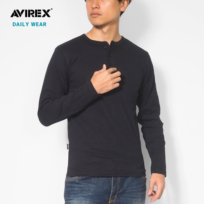 AVIREX（アヴィレックス） アビレックス デイリー ロンT 長袖 ヘンリー